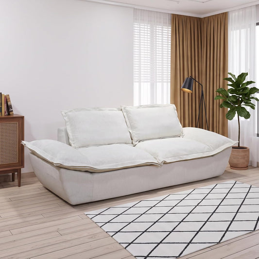 Modern Cloud Sofa, Removable Washable Cover, 2-Seater
