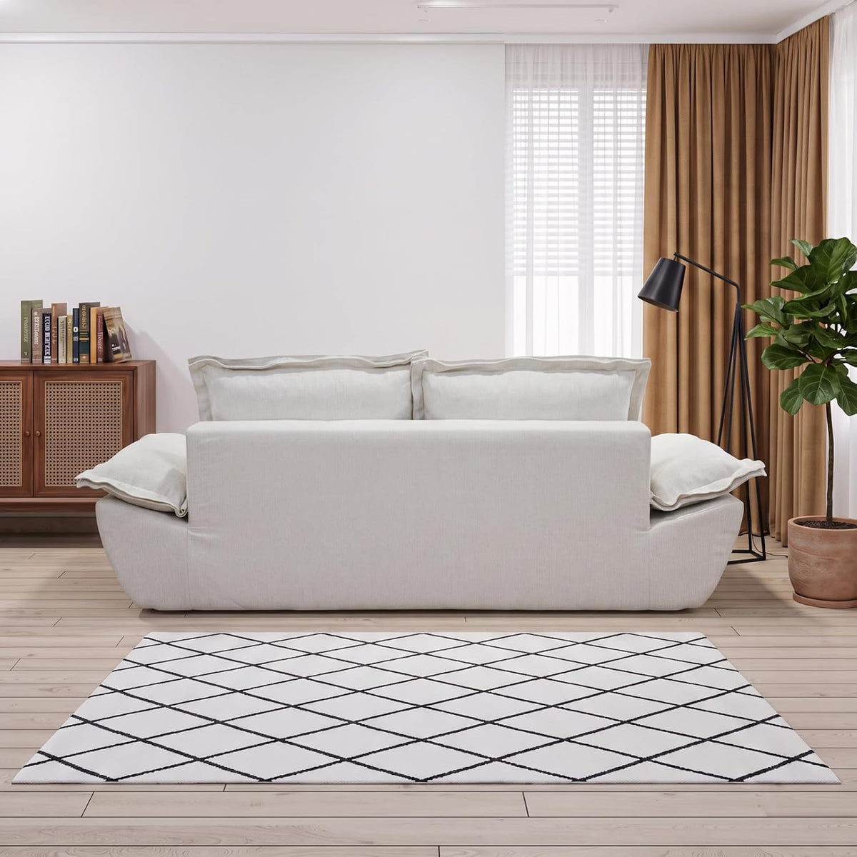 Modern Cloud Sofa, Removable Washable Cover, 2-Seater